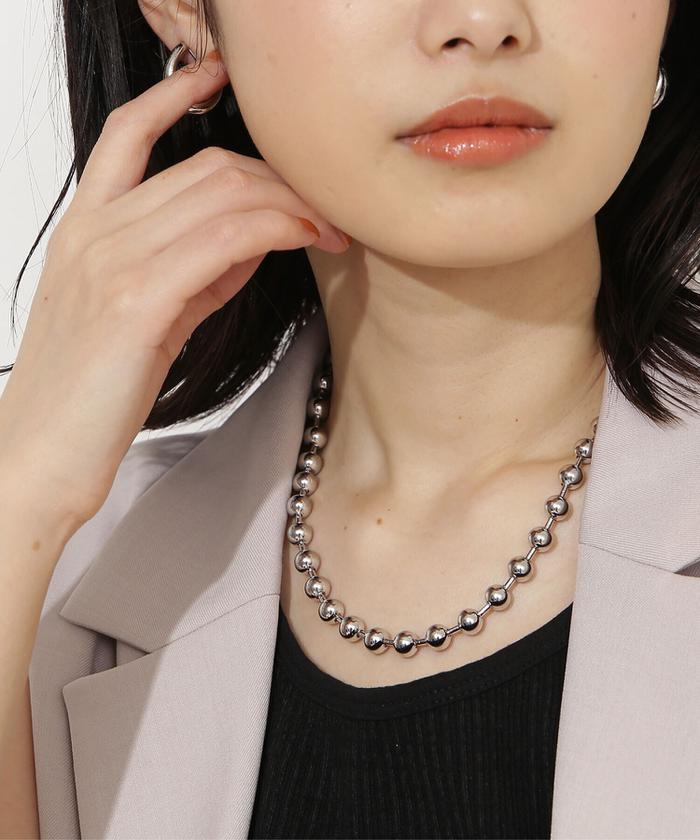 チェンキーボールチェーンショートネックッレス(504495143 ...
