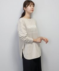 Aletta vita/アレッタ ヴィータ Aletta vita ラウンドヘム長袖2WAYロゴカットソー/504496025