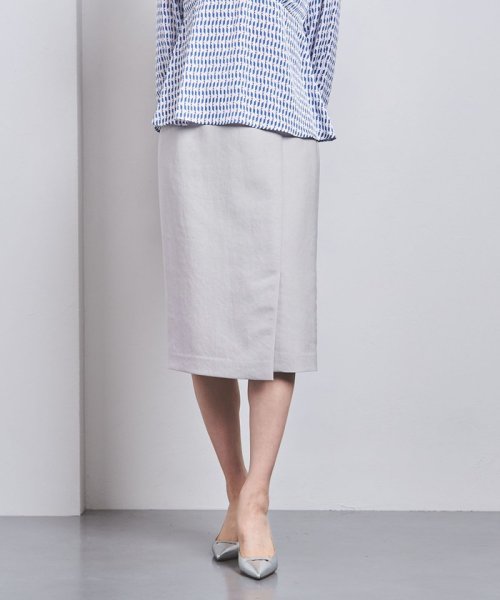 <UNITED ARROWS>P ラップ スリット タイトスカート B
