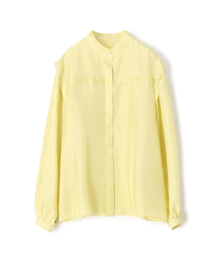 セール 40%OFF】ウォッシャブルシルク スタンドカラーブラウス セール 40%OFF】ウォッシャブルシルク スタンドカラーブラウス