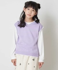 a.v.v(KID'S)/[140－150]【洗濯機で洗える】Vネックニットベスト&長袖Ｔシャツ2点セット/504460630