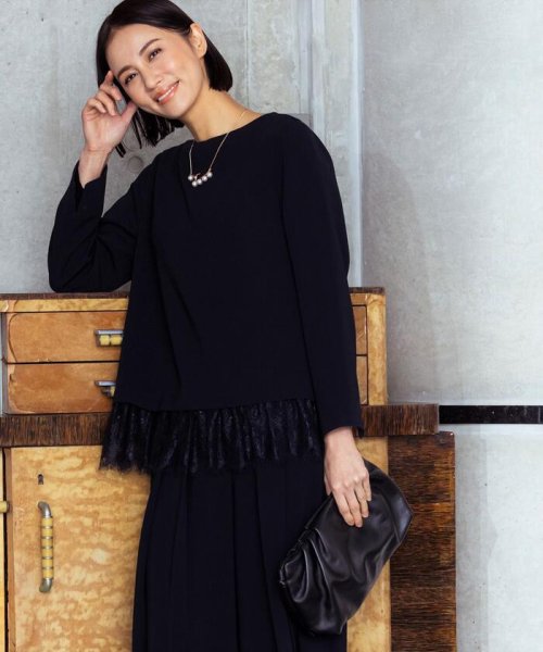 セール 50%OFF】セットインスリーブの裾レースブラウス
