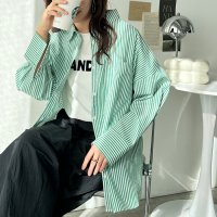 GeeRA/ジーラ GeeRA 羽織りにもなる！衿付ストライプカラーオーバーサイズシャツ/504496183