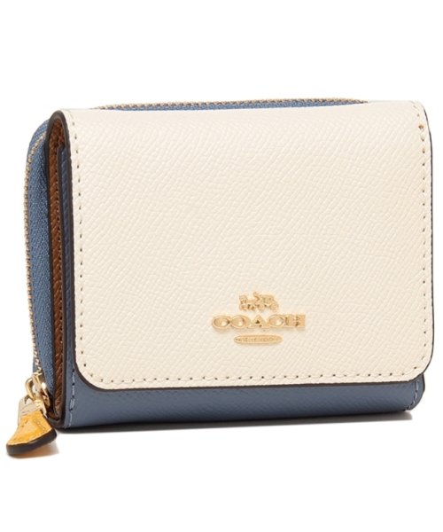 セール コーチ アウトレット 三つ折り財布 ホワイト マルチ レディース Coach 2923 Imcah コーチ Coach D Fashion