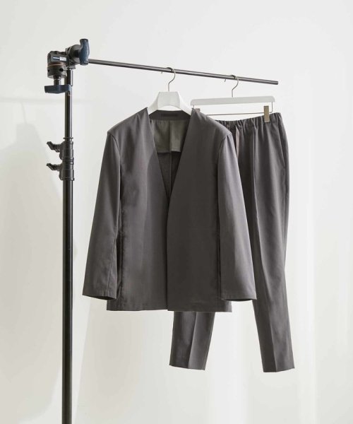 テックカルゼ ノーカラージャケット セットアップ 2点セット アダム エ ロペ Adam Et Rope D Fashion