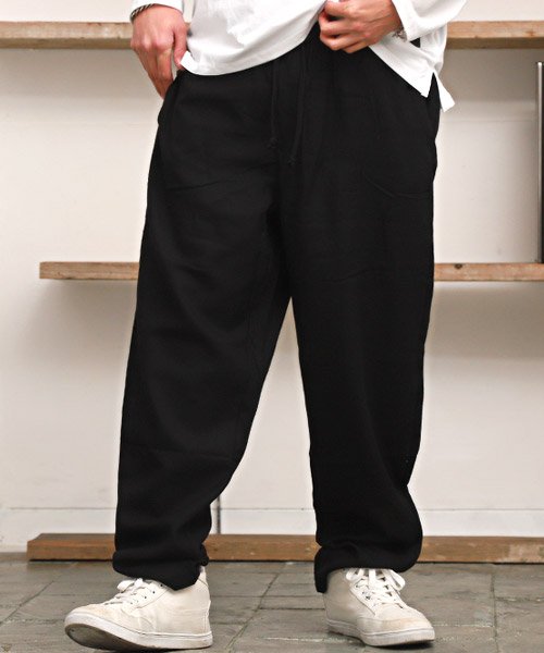 セール10 Off ワイドイージーパンツ ワイドパンツ メンズ チェック イージーパンツ ラグスタイル Luxstyle D Fashion