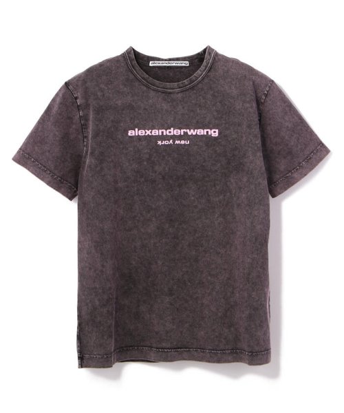 Alexander Wang/アレキサンダーワン/ACID WASHED CLASSIC SHORT SLEEVE TEE/アシッドウォッシュロゴTシャツ