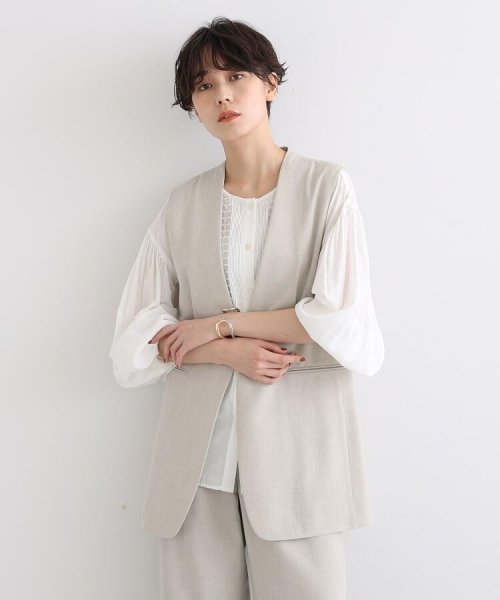 【こなれSETUP/STORY 4月号掲載商品/エコ/洗える/接触冷感/UVケア/吸水速乾】コットンジレ