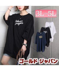 GOLD JAPAN/大きいサイズ レディース ビッグサイズ ビッグTシャツプリントワンピース/504501149