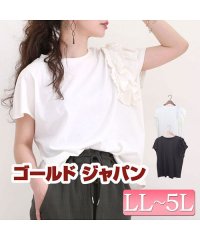 GOLD JAPAN/大きいサイズ レディース ビッグサイズ 片袖フリルTシャツ/504501268