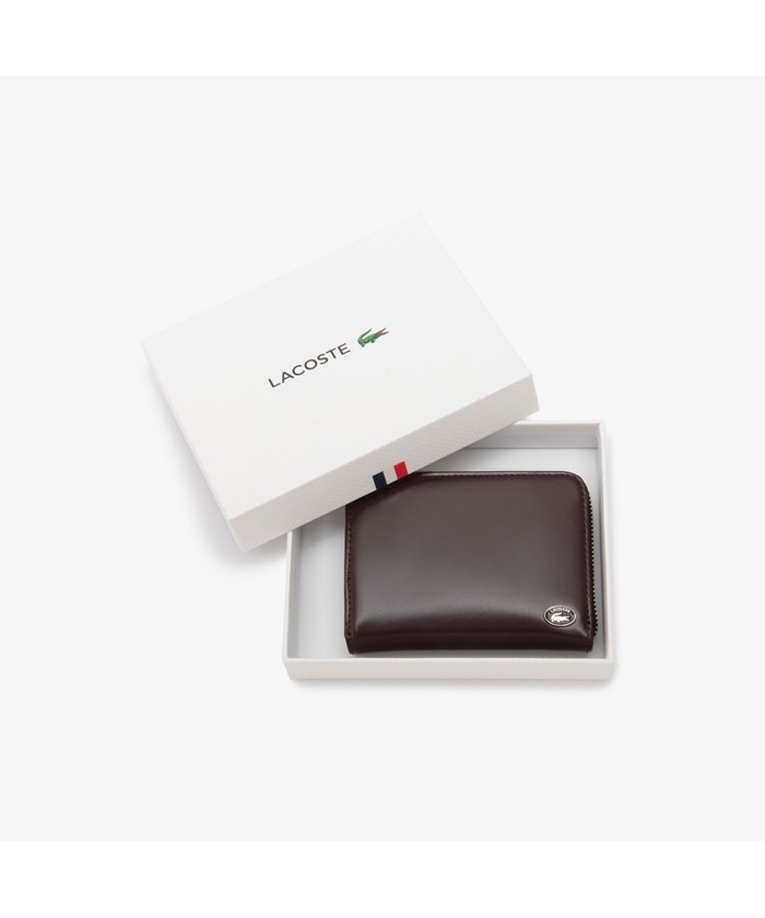 LACOSTE 財布（コインケース） LACOSTE 財布 シュリンクカウレザー ジップコインポケット付き