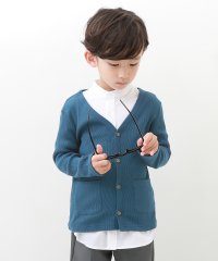 devirock/無地リブカーディガン 子供服 キッズ 男の子 女の子 トップス カーディガン /504511765