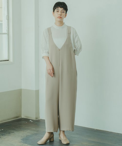「WHYTO. / ホワイト」2WAY ワイドオーバーオール"2WAY Wide Overalls"