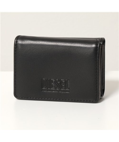 【DIESEL(ディーゼル)】X08047 P1658 LORETTINA レザー 三つ折り財布 ミニ財布 ロゴ バイカラー T8013 レディース