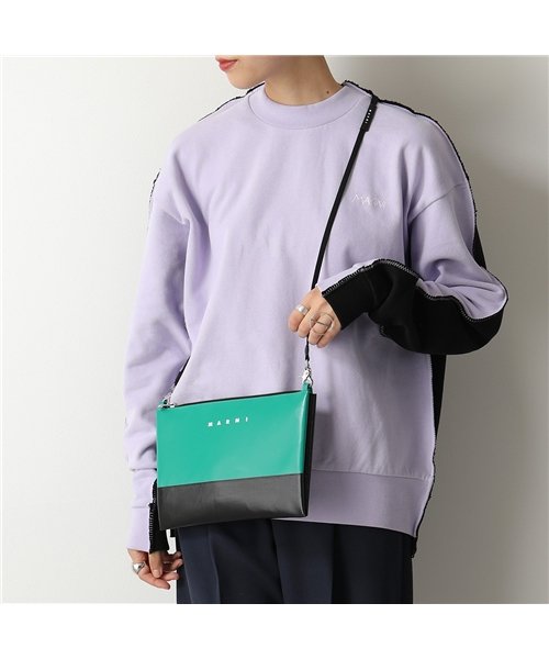 【MARNI(マルニ)】ショルダーバッグ SBMQ0044A0 P3572 TRIBECA レディース PVC バイカラー ポシェット クラッチ ロゴ 鞄 Z1