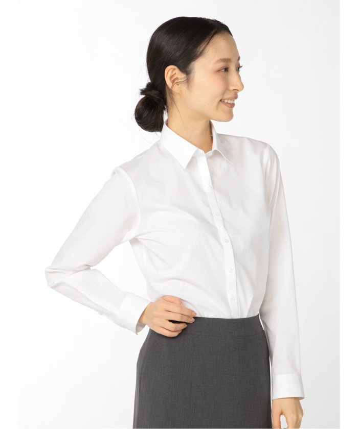 セール商品 形態安定 送料無料新品 レギュラーカラー 長袖シャツ TAKA-Q タカキュー