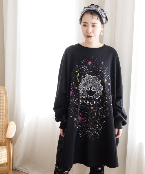 宇宙スカラー柄ワンピース スカラー Scolar D Fashion