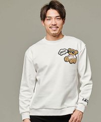 SB Select/RUMSODA サガラベアワッペンクルーネック長袖トレーナー メンズ 長袖 トップス スウェット スエット クルーネック ベア クマ くま サガラ 刺繍 ワッペ/504517119