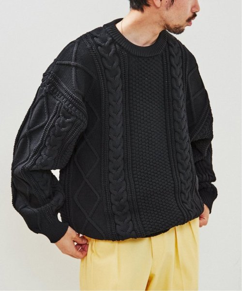 スポンディッシュ オーバーサイズ ケーブルニット