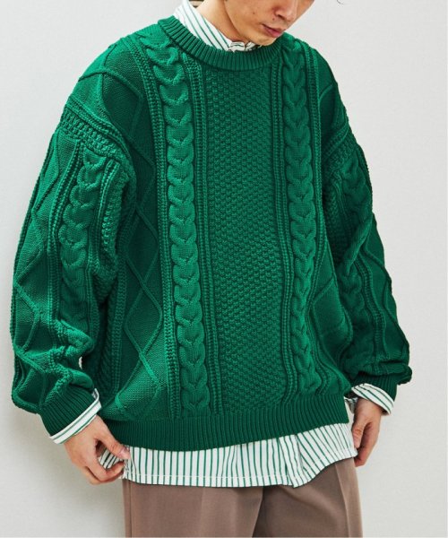 スポンディッシュ オーバーサイズ ケーブルニット