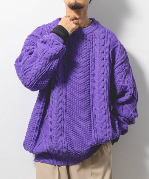 スポンディッシュ オーバーサイズ ケーブルニット