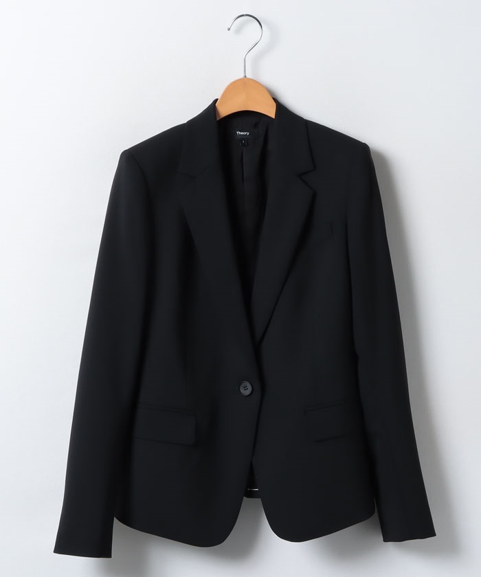 【美品】Theory セオリー 2つボタン スーツ セットアップ ブラック 40カラーブラック黒