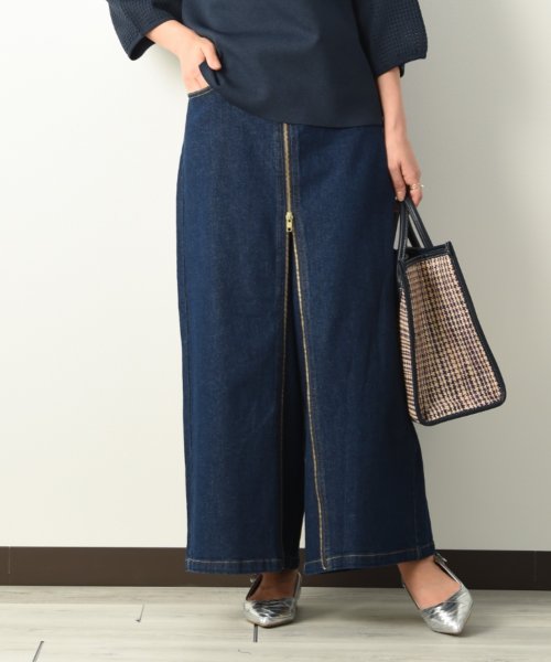 フロントZIPデニムパンツ