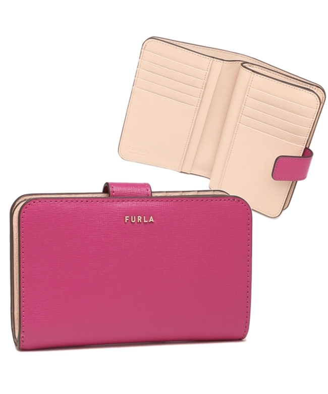 FURLA 新品同様 本革折り畳み財布 赤