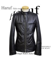 Haruf/レザージャケット ライダースジャケット 革ジャン メンズ 本革 シングルライダース バイクジャケット カウレザー TQPUK3/504522522