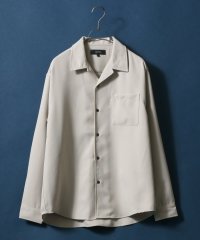 ANPAS/【ANPAS】Oversized Twill Open Collar Shirt/オーバーサイズ ツイル オープンカラーシャツ メンズ シャツ 長袖/504522765