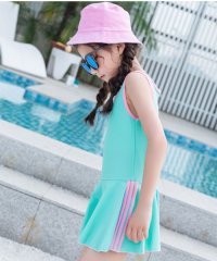 TeddyShop/キッズ 水着 女の子 ワンピース オールインワン 水泳キャップ スクール セパレート スカート 子供用 ジュニア 女児 小学生/504522818