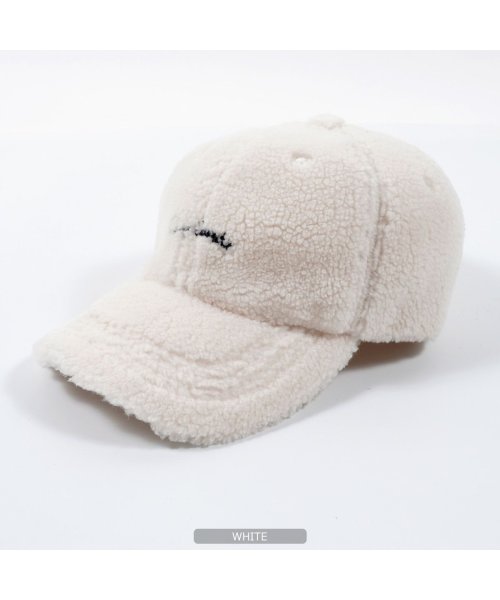 キャップ メンズ ローキャップ レディース ボア 帽子 ボア ロゴ刺繍 Lowcap ワンポイント 刺繍 帽子 男女兼用 大きめ 大きいサイズ 韓国ファッシ ワンフォークロージング 1111clothing D Fashion