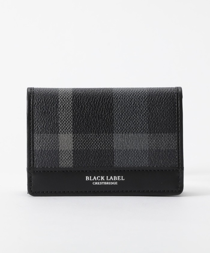 クレストブリッジチェックPVCカードケース(504525459) | BLACK LABEL