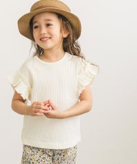 pairmanon/【リッチWAFFLEコットン100%】ワッフル フリル袖 半袖 ガールズ Tシャツ サーマル フリル カットソー トップス/504488262