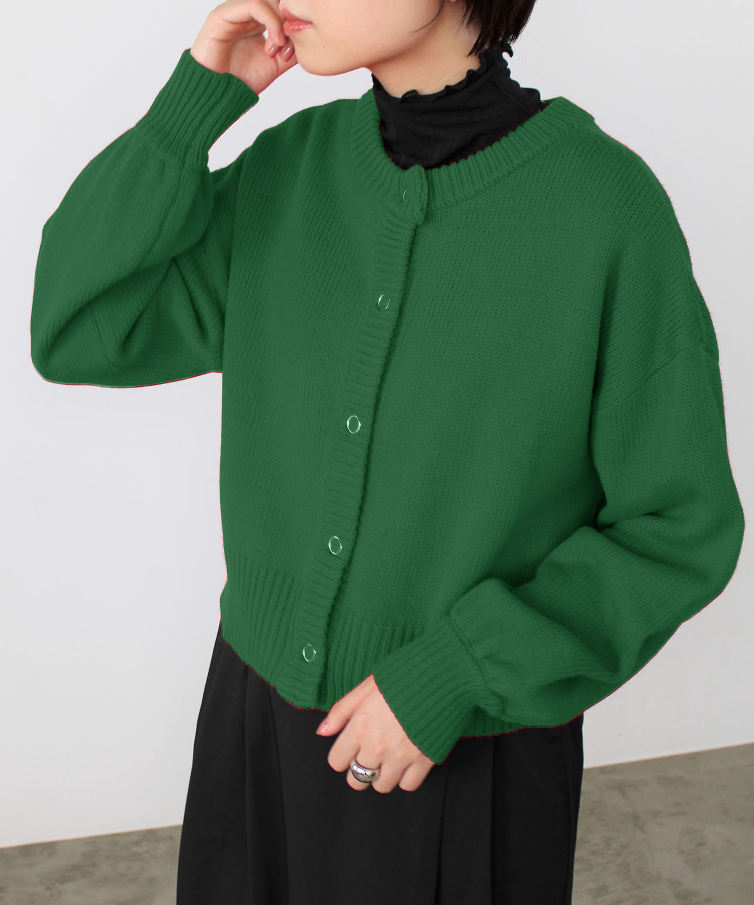 のりたま　KP新品・未使用ノーカラーシャツ&スナップカーディガン SHIPS Colors:〈手洗い可能〉セッケツ ノーカラー カーディガン