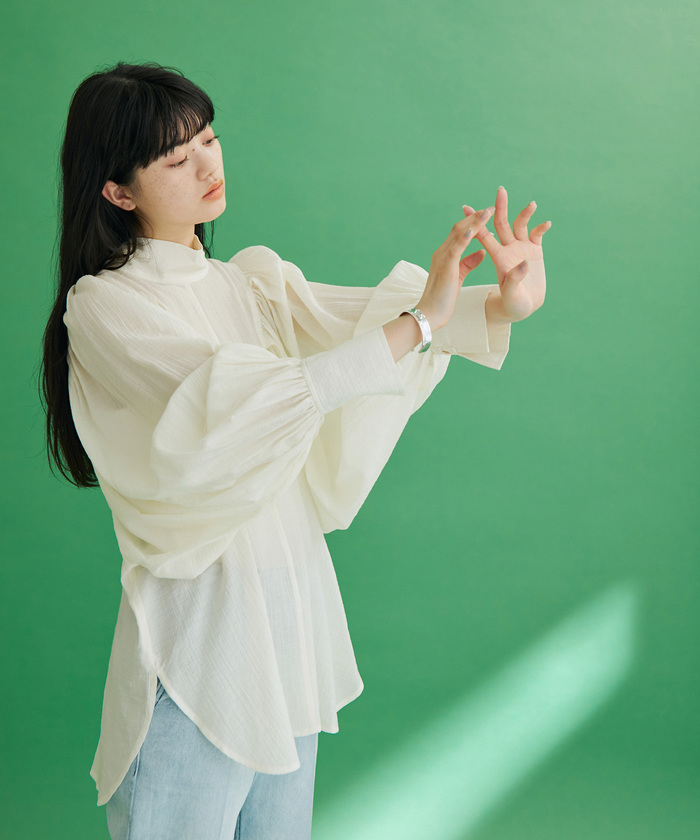 一部直営店舗・WEB限定】2WAYボリュームスリーブブラウス