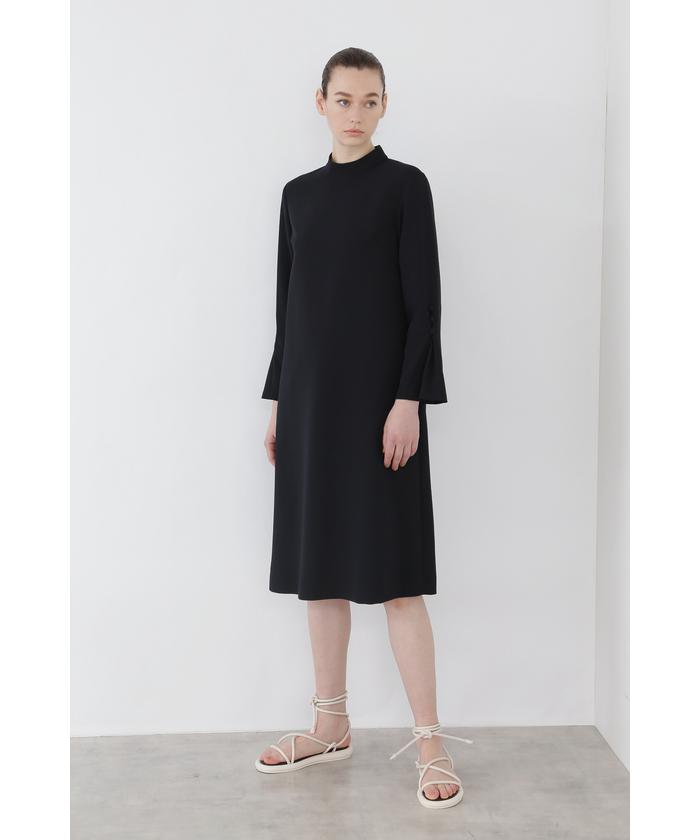 ADORE ドライジョーゼットワンピース フレアスリーブ 36 ブラック 新品未使用】ADORE ドライタッチジョーゼットフレアスリーブ