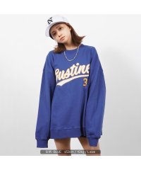 1111clothing/オーバーサイズ スウェット メンズ ビッグシルエット トレーナー レディース ◆ネックレス付き アップリケ刺繍 ビッグスウェット◆ トップス 長袖 カレッジロゴ/504533608