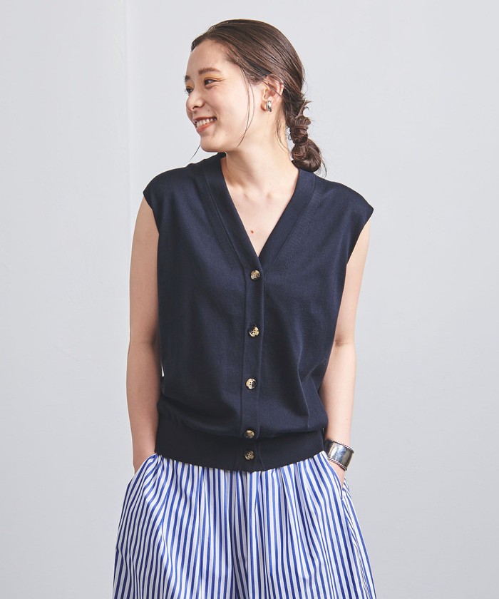 定価27500円 UNITED ARROWS 上質コットン素材 ニットベスト