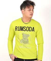 LUXSTYLE/RUMSODA(ラムソーダ)ロゴプリントラインストーンロンT/ロンT メンズ 長袖Tシャツ ラインストーン ロゴ プリント クマ テディベア/504533598