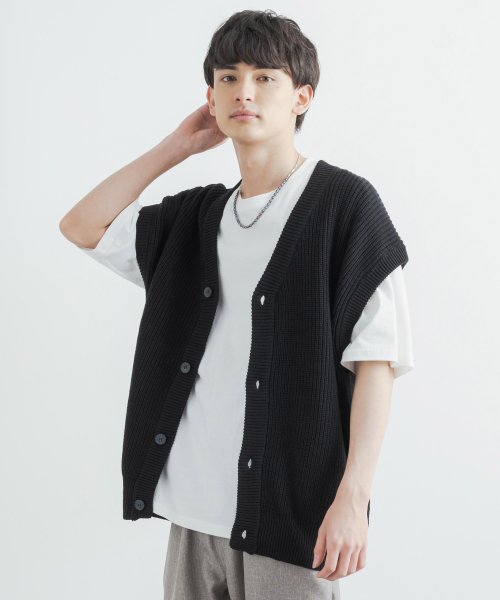 セール30%OFF】ニットベスト カーディガン メンズ レディース ジレ セーター 片畦編み ハイバルキー ウォッシャブル 羽織り ライトアウター オーバーサイズ ビッグシルエット(504535549) | ロッキーモンロー(Rocky Monroe) - d fashion セール30%OFF】ニットベスト カーディガン メンズ レディース ジレ セーター 片畦編み ハイバルキー ウォッシャブル 羽織り ライトアウター オーバーサイズ ビッグシルエット(504535549) | ロッキーモンロー(Rocky Monroe) - d fashion