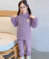 TeddyShop/テディショップ Teddyshop キッズ もこもこボアツイストデザインルームウェアパジャマ 上下2点セットアップ 冬/504537083