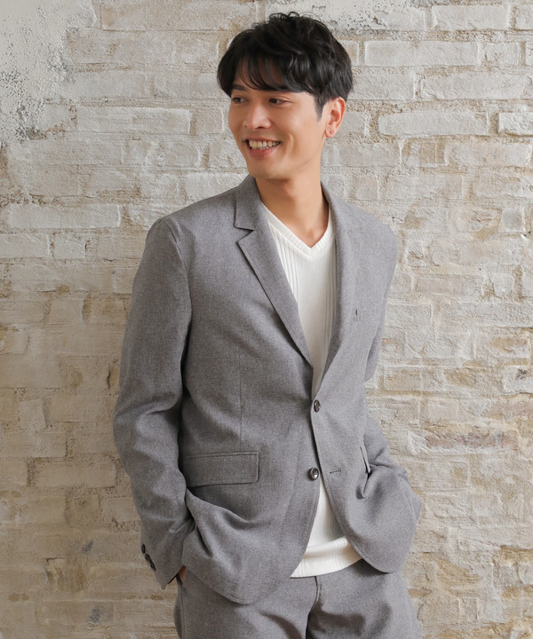 MIGARU ノーカラージャケット　セットアップ　ポロシャツ MIGARU ノーカラージャケット セットアップ ポロシャツ（TENTIAL
