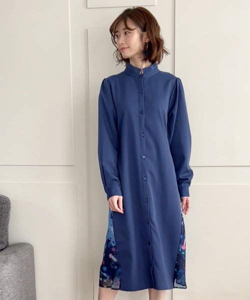 クラゲ宇宙柄切替前開きワンピース スカラー Scolar D Fashion