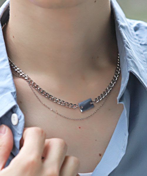 セール モチーフダブルチェーンネックレス ネックレス メンズ アクセサリー ダブルチェーン プレート ロング ラグスタイル Luxstyle D Fashion セール モチーフダブルチェーンネックレス ネックレス メンズ アクセサリー ダブルチェーン プレート ロング ラグスタイル Luxstyle D Fashion