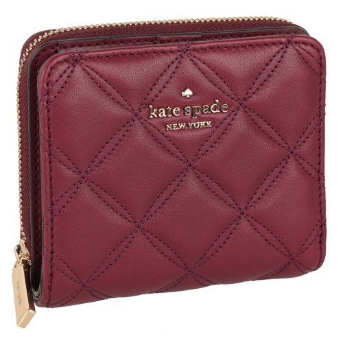 kate spade new york ケイトスペード NATALIA SMALL AROUND WALLET キルティング ラウンドファスナー 二つ折り財布