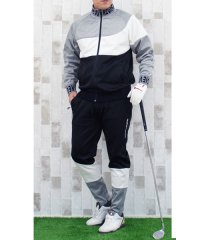 TopIsm/トップイズム TopIsm ゴルフウェア メンズ セットアップ 上下セット ジャケットブルゾン ロゴ 切替 ゴルフパンツ ジャージスウェット イージーパンツ/504546510