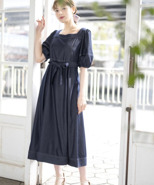 配色ステッチワンピース ミッシュマッシュ Misch Masch D Fashion