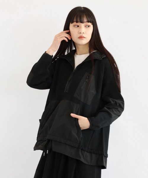 LASUD 【手洗い可】ワッフルミックスフーディ―