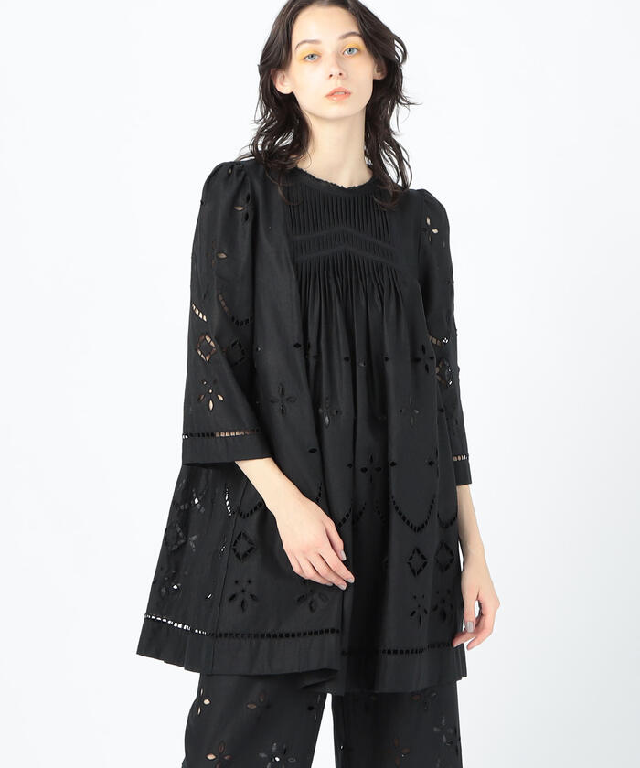 セール 40%OFF】リネンコットンエンブロイダリー チュニック